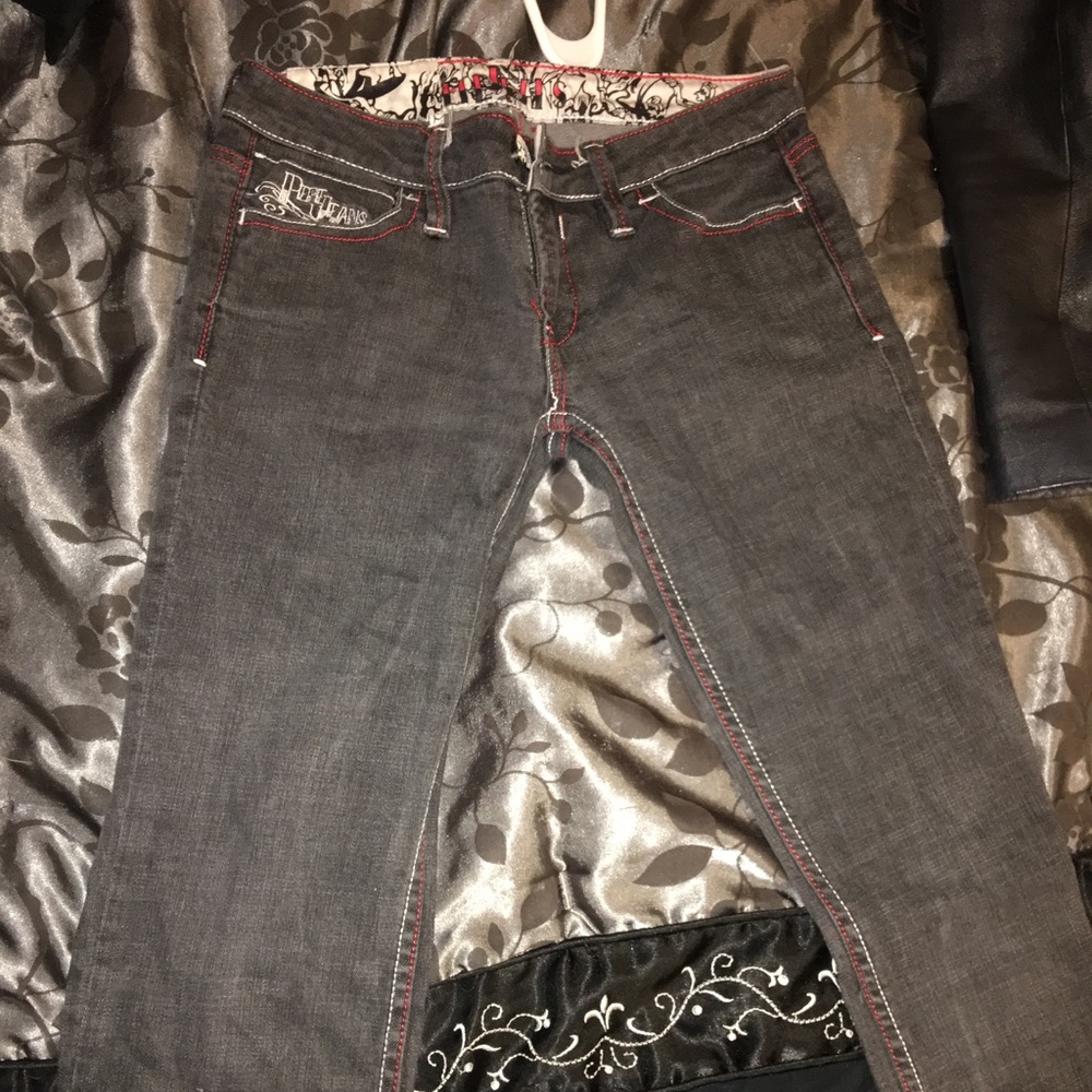 Black boot cut jeans